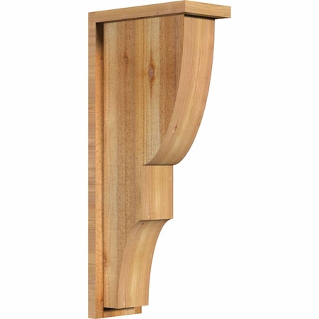 Ekena Millwork Ridgewood Rough Sawn Corbel w/Backplate, Western Red Cedar, 6"W x 12"D x 28"H COR06X12X28RID01RWR